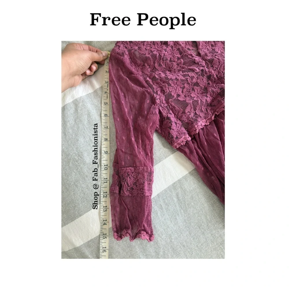 Free People Sheer Lace Blouse size XS